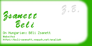 zsanett beli business card